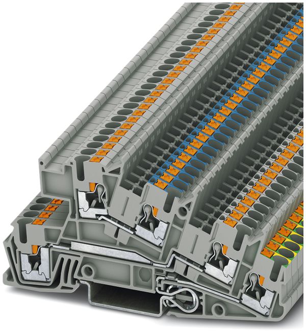 Borne 0.14…4mm² gris connexion Push-in PTI 2.5-PE/L/N