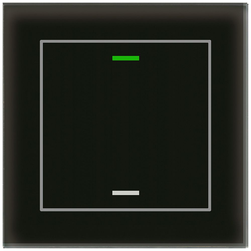 Pulsante KNX RGBW INC MDT BE-GTL1TS.01S 1t/2a temp.vetro nero "neutrale"