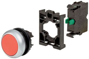 Poussoir Eaton RMQ-Titan M22-D-R-K10 1NO rouge sans marquage