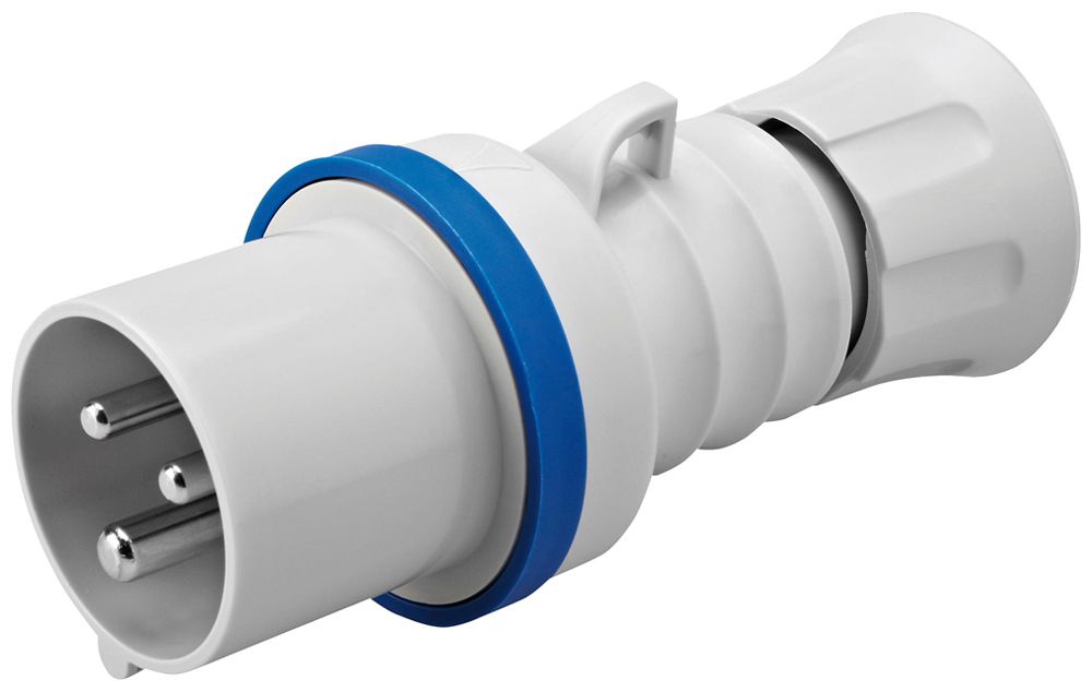 Stecker CEE Gewiss 309 HP 3P 32A 200…250V bl 6h IP44 Schraube