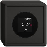 AP-Raumthermostat EDIZIO.liv SNAPFIX® 230VAC 4…30°C 74×74mm schwarz