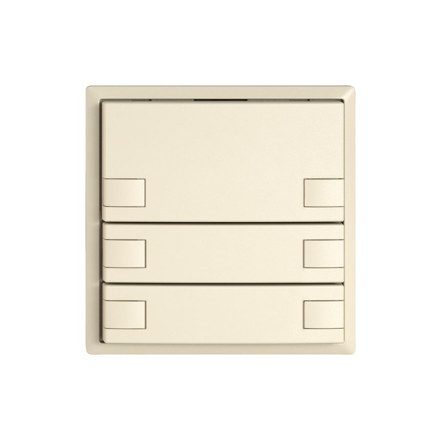 Pulsante universale EDIZIO.liv UNI SNAPFIX® s.LED 3× com.2T cr