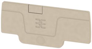 Plaque de fermeture Weidmüller série A AEP 3C 1.5 59.61×2.1mm, beige