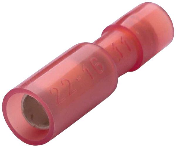 Rundsteckhülse Plica BM isoliert PA rund 4mm 0.25…1.5mm² rot
