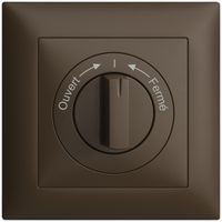 Kit frontal EDIZIOdue Ouvert->I<-Fermé coffee 88×88mm pour contact pivotant