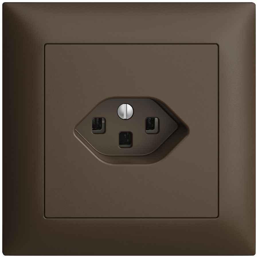 UP-Steckdose EDIZIOdue T23 16A coffee, mit Steckklemmen