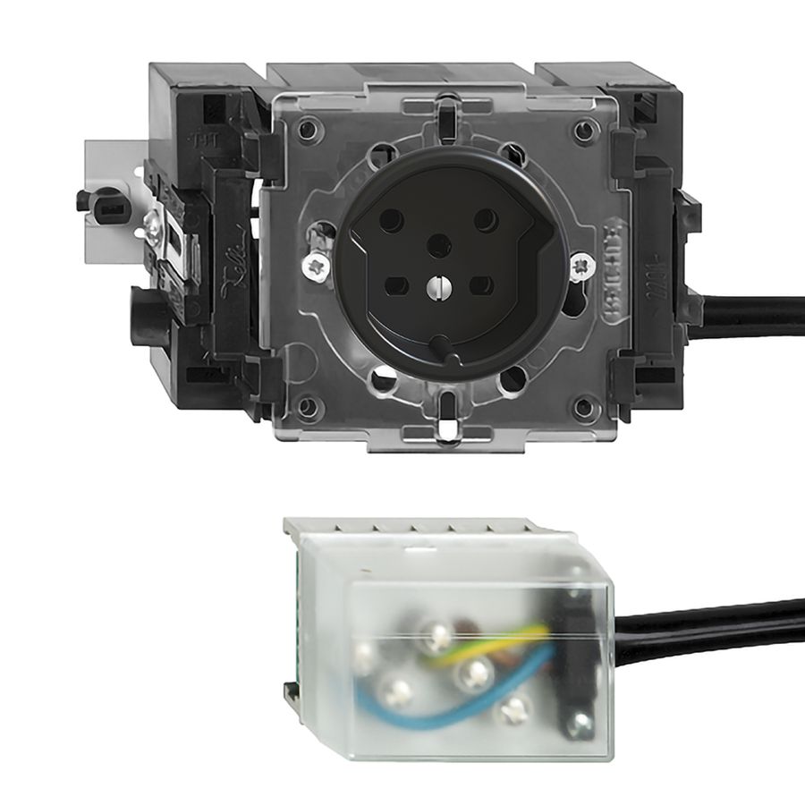 Presa INS FH T15 nero 49…69mm per cavo piatto Ecobus p