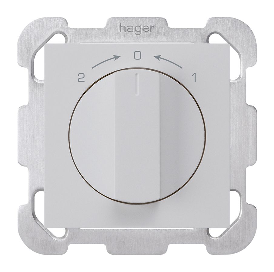 UP-Schwenktaster 1->0<-2 hellgrau kallysto mit Drehgriff