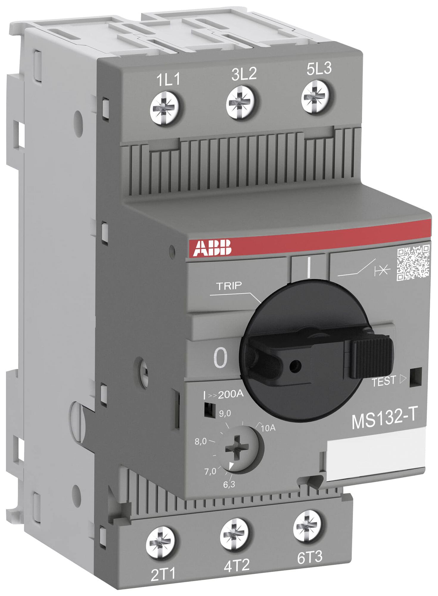 REG-Transformatorschutzschalter ABB MS132-6.3T 3P 4…6.3A Schraubanschluss