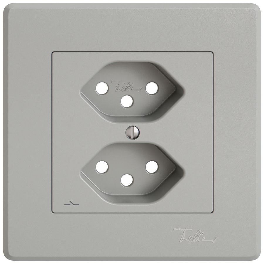 Kit di montaggio INC EDIZIO.liv SNAPFIX® per presa 2×T13 separata grc