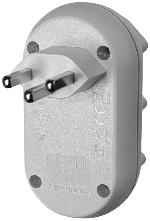 Spina multipla Steffen STRONG 3×T23 16A 250V IP20 bianco