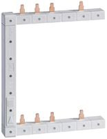 Kammschiene Hager 4P 3L Stift 10mm² 63A links L1N-L2N-L3N zu L1N-L2N-L3N weiss