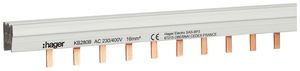 Pettine di raccordo Hager 2Ph perno 16mm² 80A 1000mm per 56 apparecchi bianco