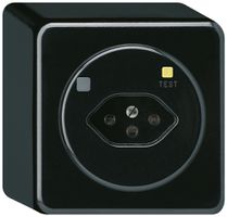 AP-Steckdose basico T13 FI 30mA schwarz