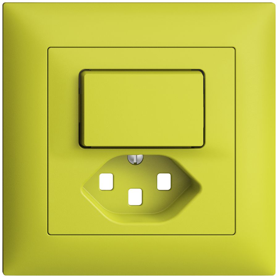 UP-Frontset EDIZIOdue T23 lemon 88×88mm für Kleinkombi