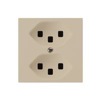 Steckdose kallysto 2×T23 beige mit Steckklemmen