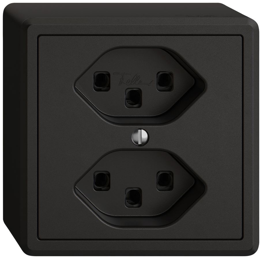 AP-Steckdose EDIZIO.liv SNAPFIX® 2×T23 sz