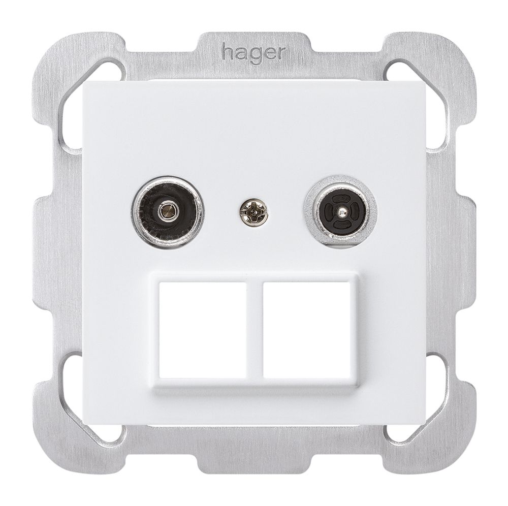 Prise multimédia ENC kallysto R/TV montage B 23dB 2GHz blanc