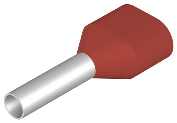 Zwillings-Aderendhülse Weidmüller H isoliert 2×1mm² 8mm rot DIN lose