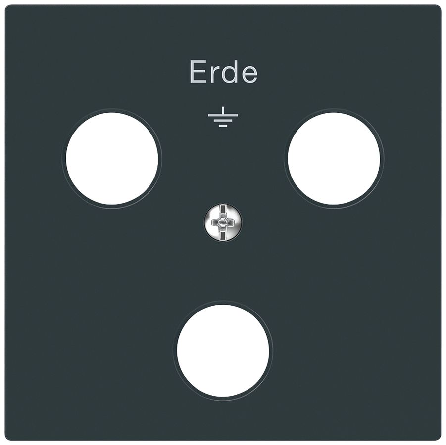 Frontplatte Hager kallysto zu Woertz-Erdsteckdose mit 3 Verbinder schwarz