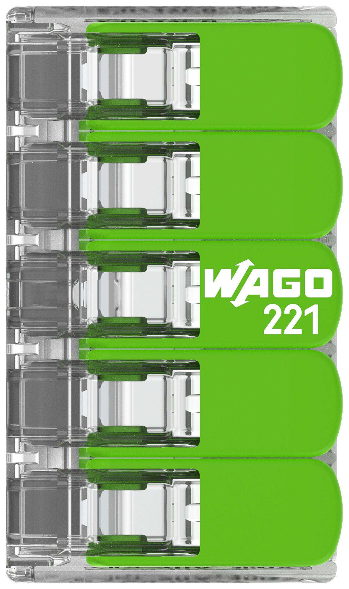 Borne pour boîte WAGO 221-425 avec levier en box 25×5L 0.2…4mm² 32A 450V vt