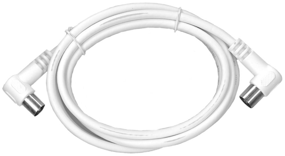 Câble de raccordement Telanor, 75 ohm, 1.5m, fiche+prise coudée