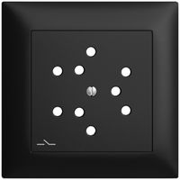 Kit frontale EDIZIOdue nero 88×88mm 3×T12/1