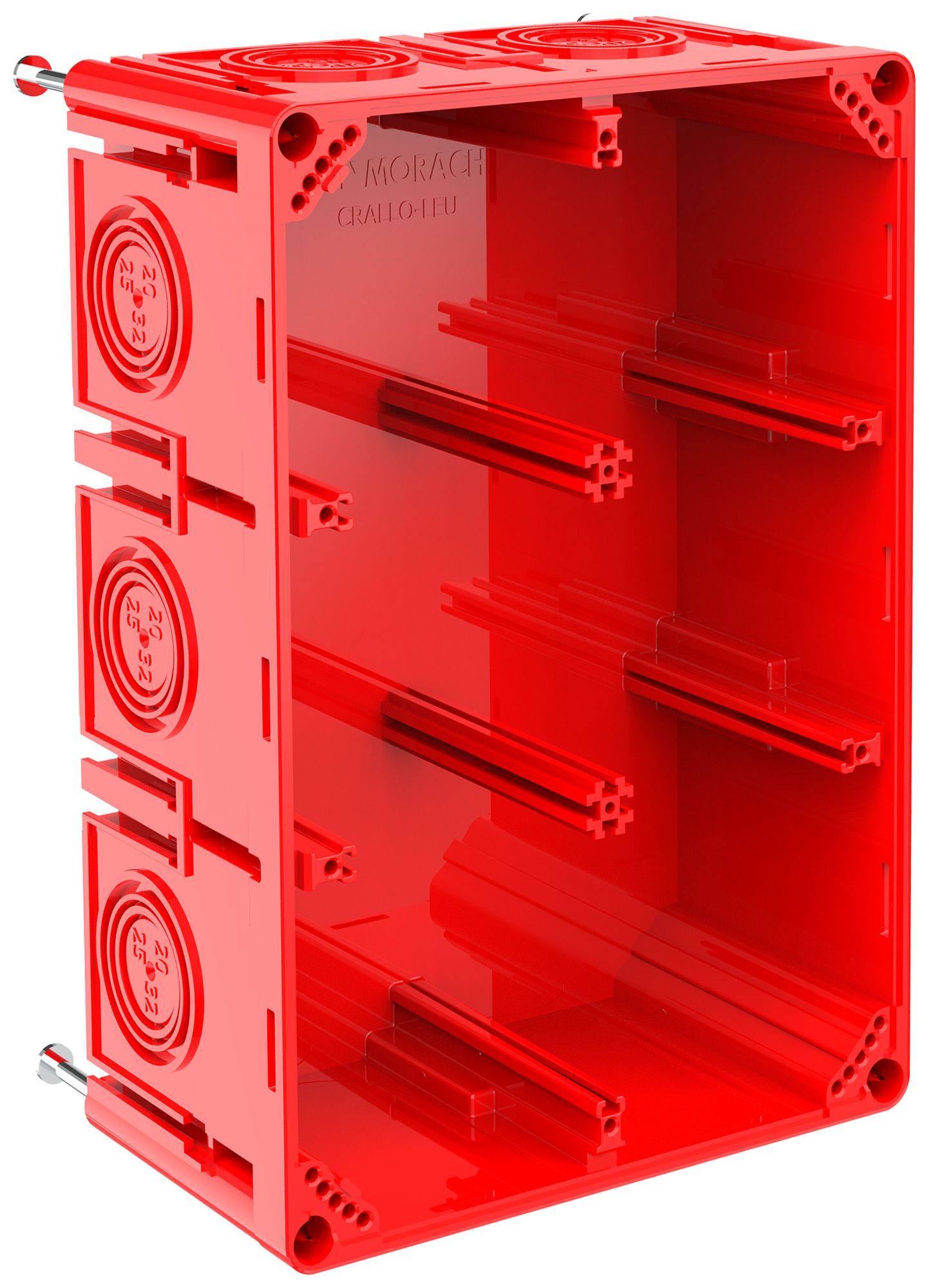 Einlasskasten CRALLO-LEU 198×138×73mm 3×2 Halogenfrei rot
