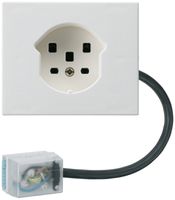 FLF-Steckdose HA Typ 25 mit Steckklemmen mit Flachkabel-Adapter Power weiss