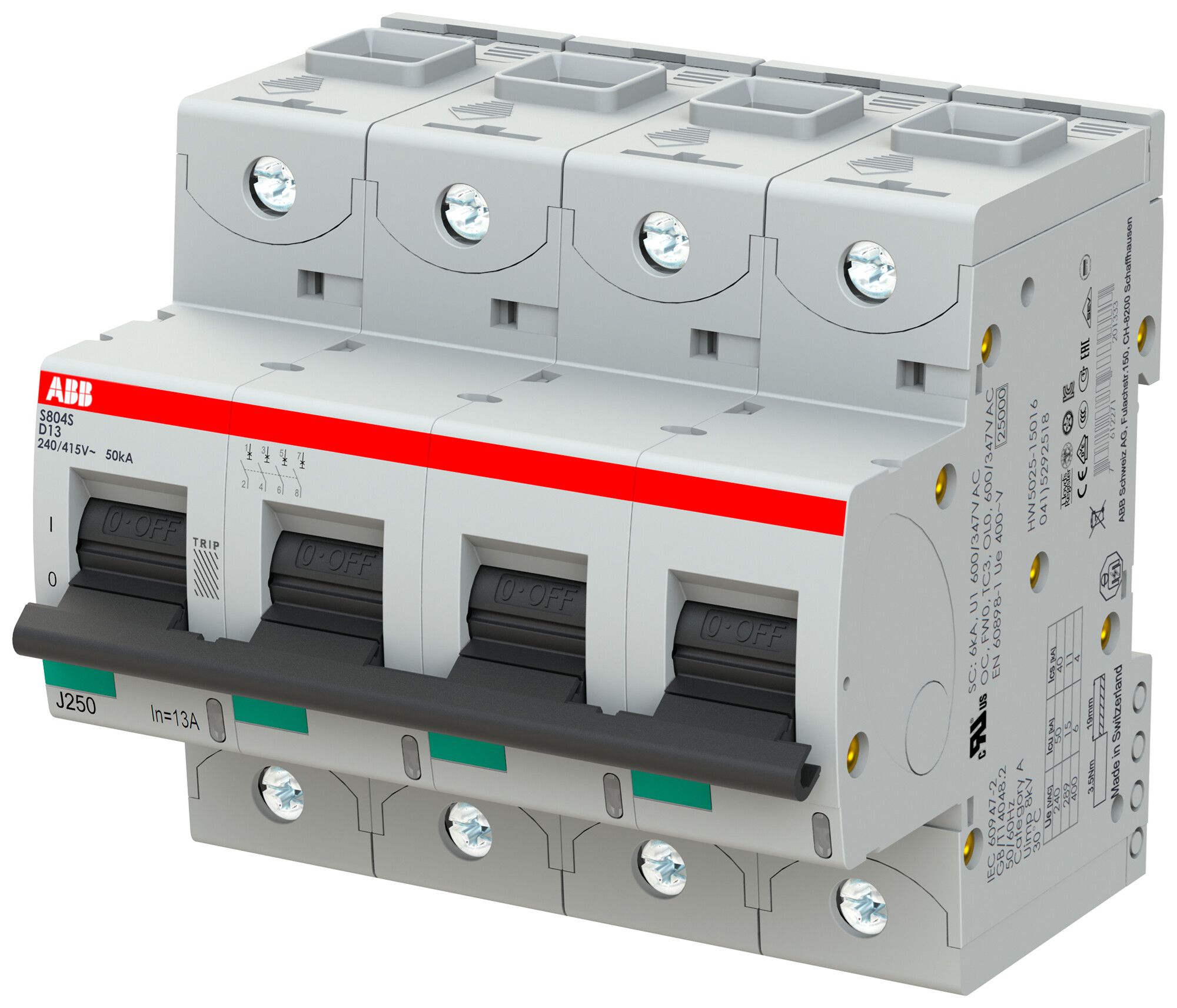 Leitungsschutzschalter ABB S804S-D 13A 50kA