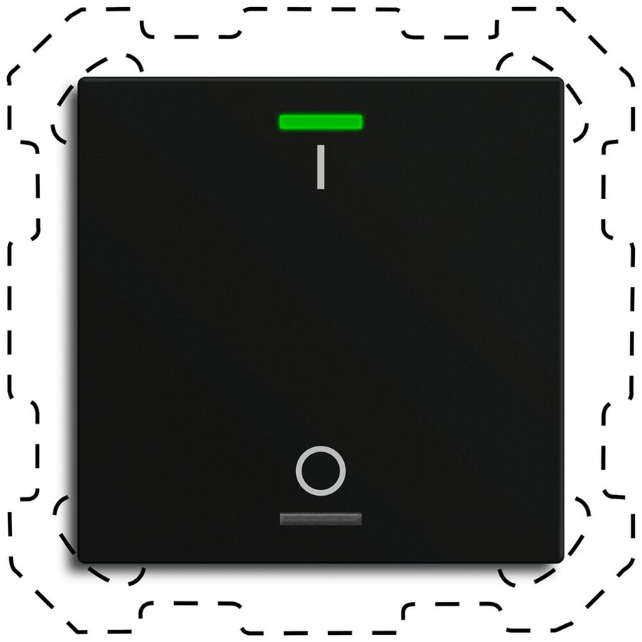 Poussoir KNX RGBW INC MDT BE-TAL600116.B1 1t/2a noir mat "I/O"