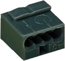 Verbindungsklemme WAGO MICRO für Draht 4×0.6…0.8mm dunkelgrau