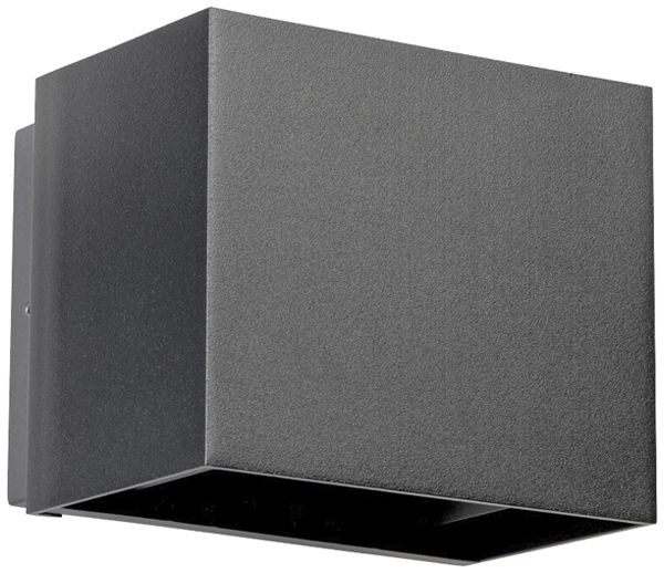 LED-Wandleuchte DOTLUX BEAMO 10W 900lm 830 IP66 direkt/indir.120×97mm anthrazit