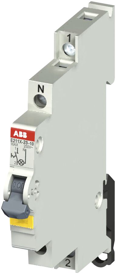 Interrupteur AMD LED ABB E211, 25A/250V 1L 1F, ½UM, "0-I"
