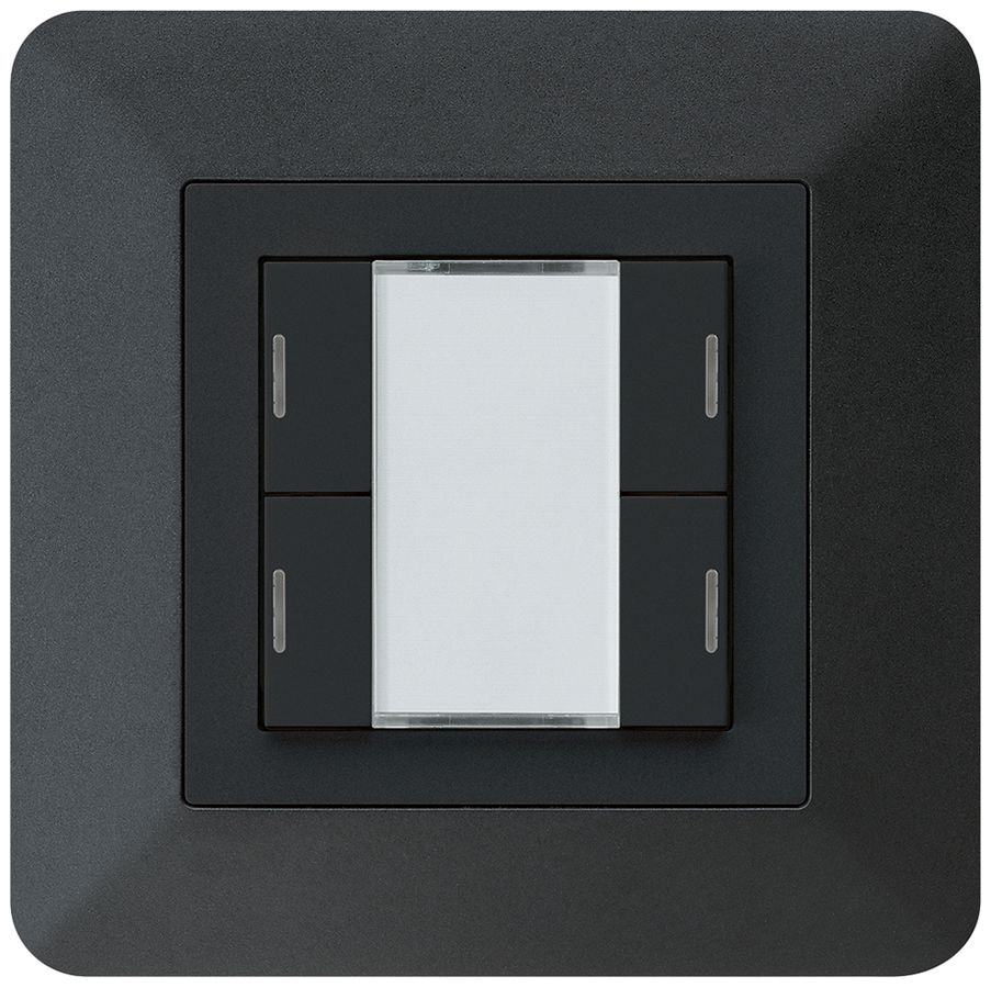 UP-Taster kallysto.trend KNX 4×RGB LED s/e-link schwarz