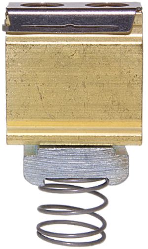 PE-Klemme Woertz 6…16mm² Schraubanschluss 2×1 Hut-/G-Schiene TH35/G32