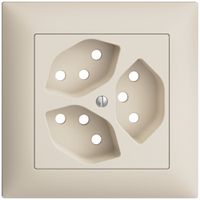 Frontset EDIZIOdue crema 88×88mm 3×T13