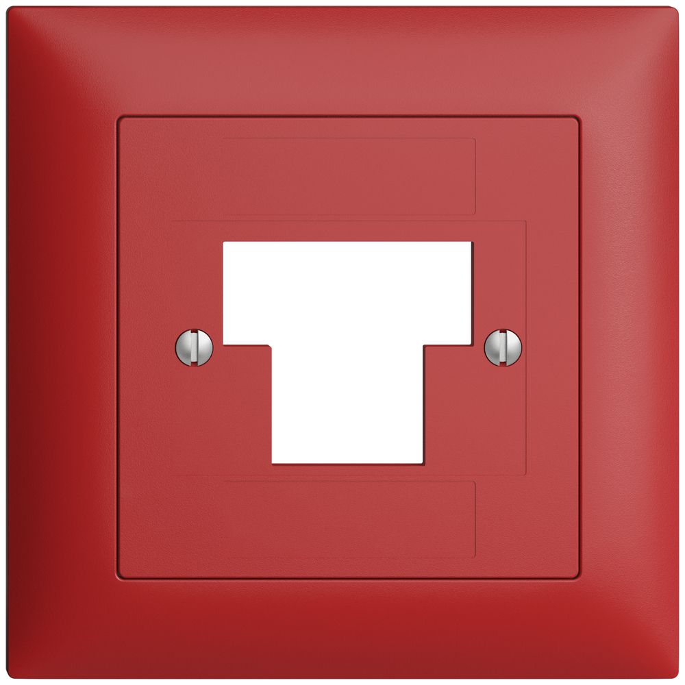 Frontset EDIZIOdue berry 88×88mm 1×TT 2×RJ45