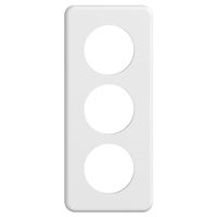 Abdeckplatte STANDARDdue 3×1 weiss 3×Ø50
