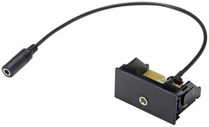 Jack-Modul Cecoflex für AV-Montagesystem, 3.5mm f/f, Kabel, schwarz