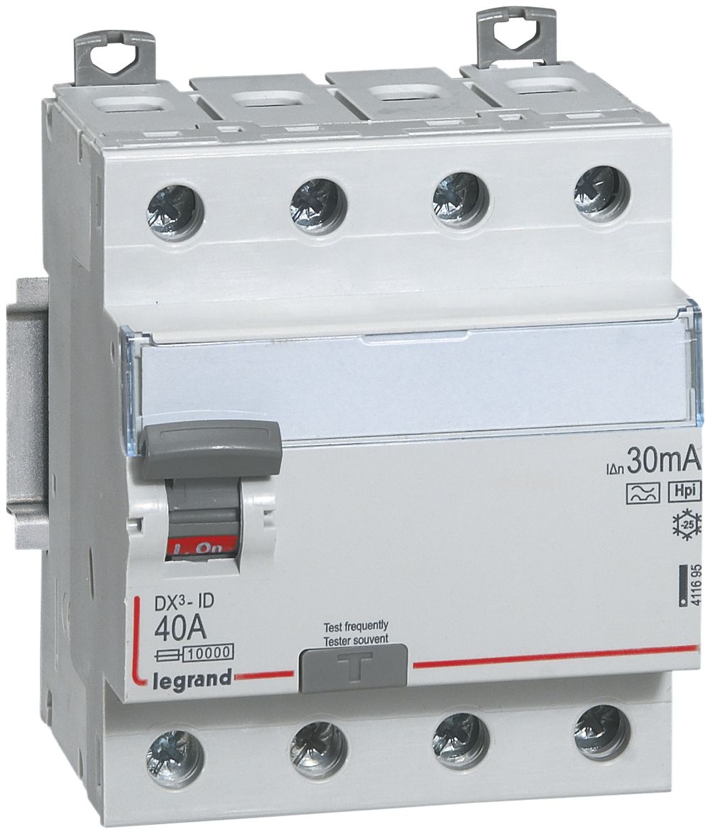 Fehlerstromschutzschalter Legrand DX3standard 4P 400V 40A 0.03A Typ F 4TE