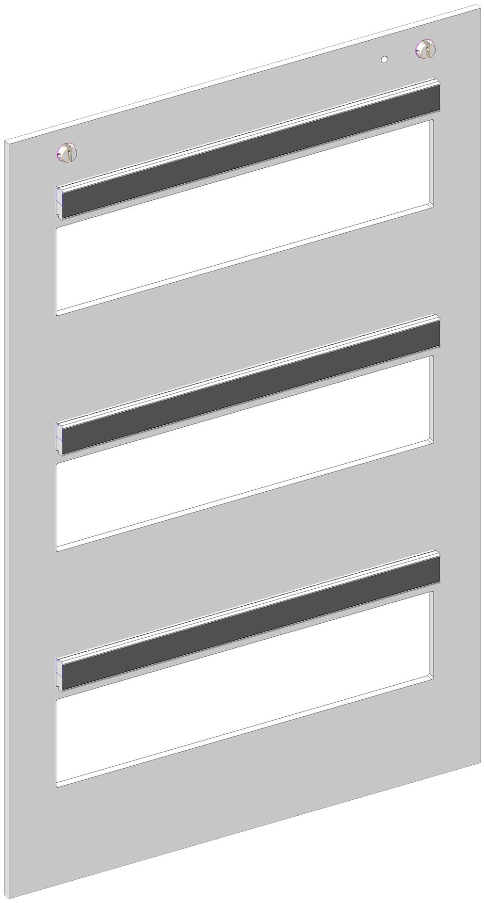 Abdeckplatte Hager ABT 250×400mm hellgrau mit Einführungsschlitz