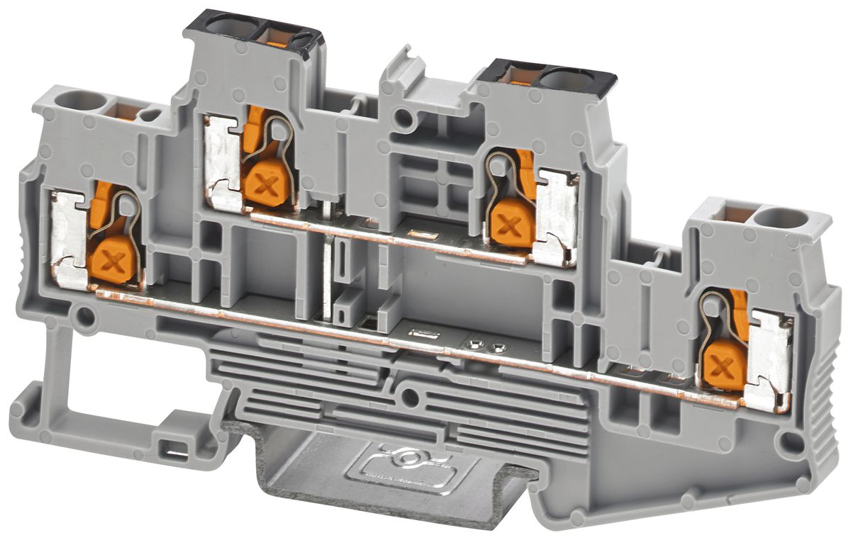 Borne de passage joignable PX XTTB 2,5-PV 4mm² 22A 800V 2×2 DIN35 gr