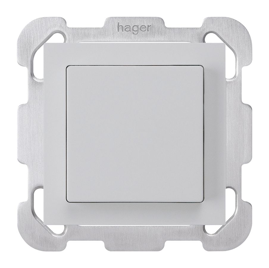 UP-Taster kallysto ARK 2L hellgrau mit Befestigungsplatte