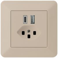 Prise de charge USB ENC kallysto.trend 18W PD 1×type A 1×type C T23 beige
