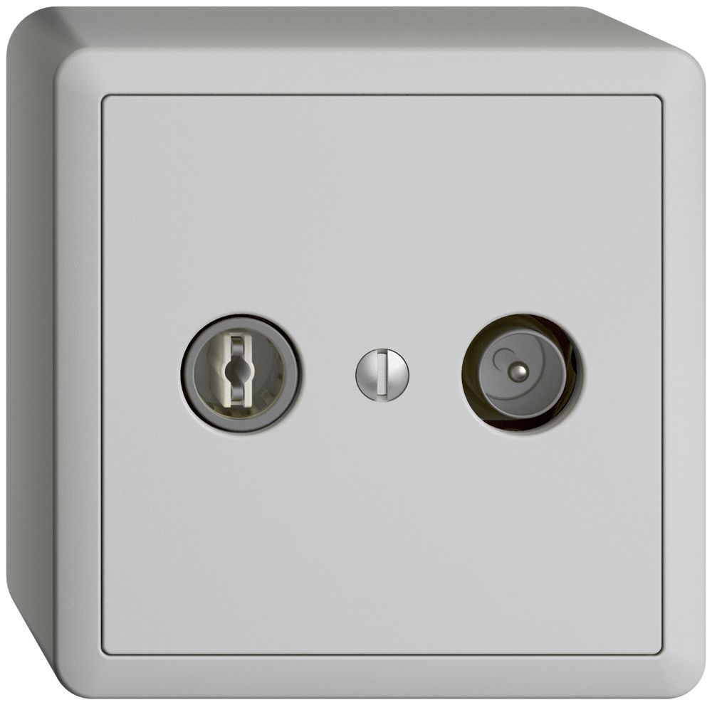 AP-TV-R-Dose EDIZIOdue 19dB hellgrau Breitbanddose 5…2000MHz, FX54