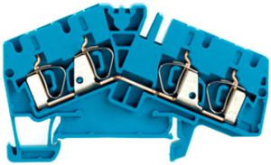 Durchgangs-Reihenklemme Weidmüller ZDU 4-2/4AN Zugfeder 4mm² TS35 blau