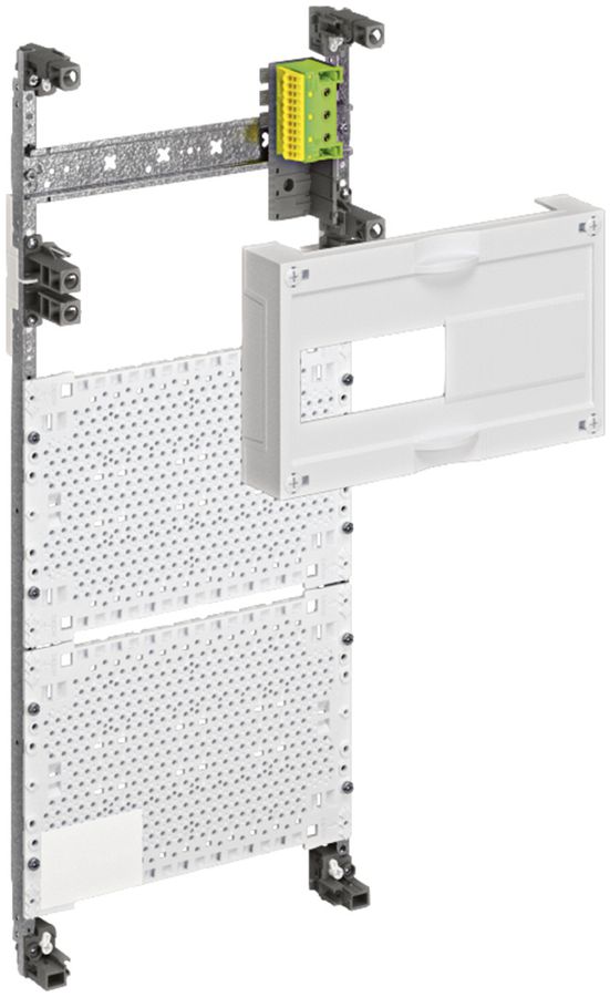 Travée Media Hager pour armoire distribution ENC 4 rangées, 1 rangée modulaire