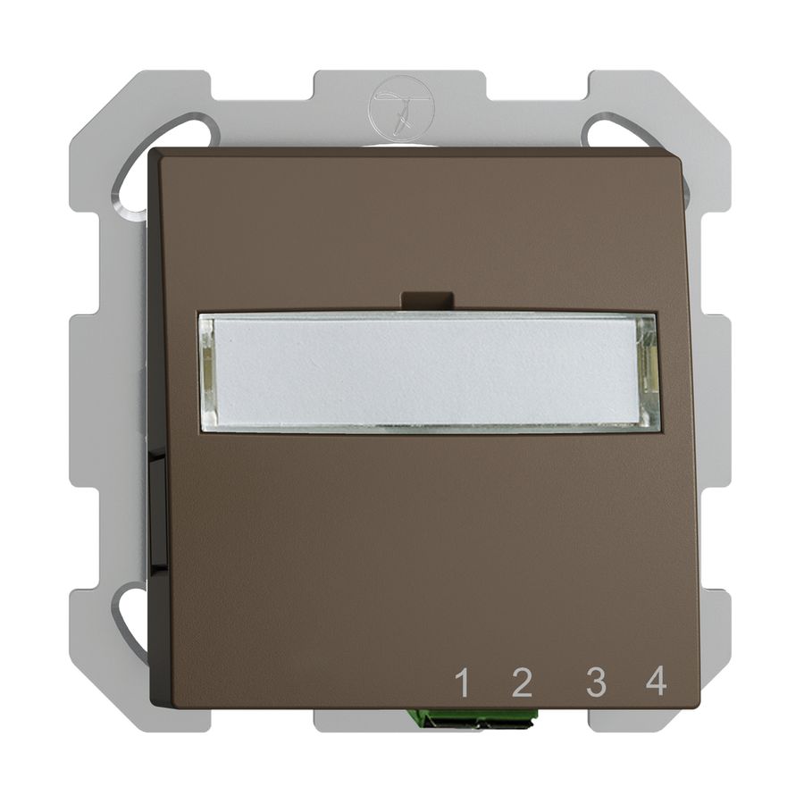 UP-Anschlussdose FTTH EDIZIOdue FH 1×LC APC Duplex FM coffee