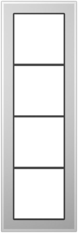 Abdeckrahmen SIDUS 4×1/1×4 weiss